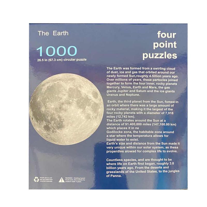 1000-Piece Round Planet Puzzle for Screen-Free Focus