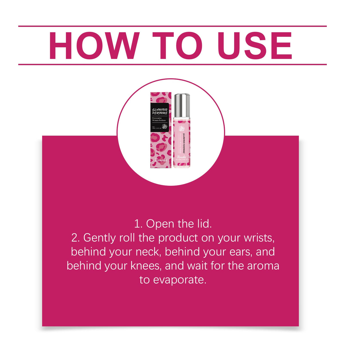 Roll-On Perfume for Women, Portable Elegant Daily Scent