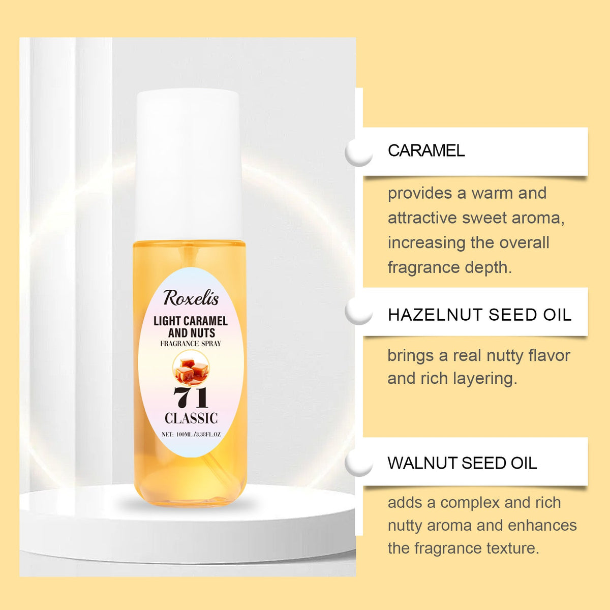 Caramel Body Spray for a Warm, Long-Lasting Fragrance