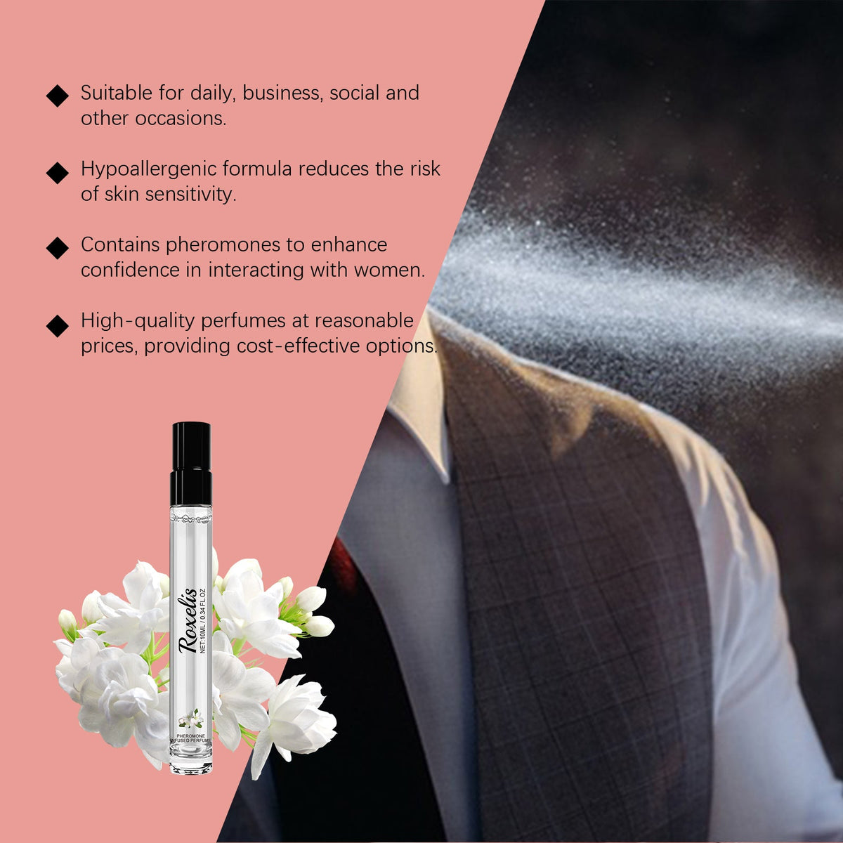 Men's Pheromone Perfume – Long-Lasting 10 ml Cologne