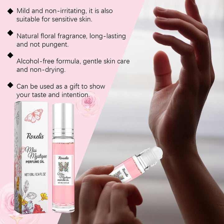 Portable Roll-On Perfume Oil for Fresh Floral Fragrance