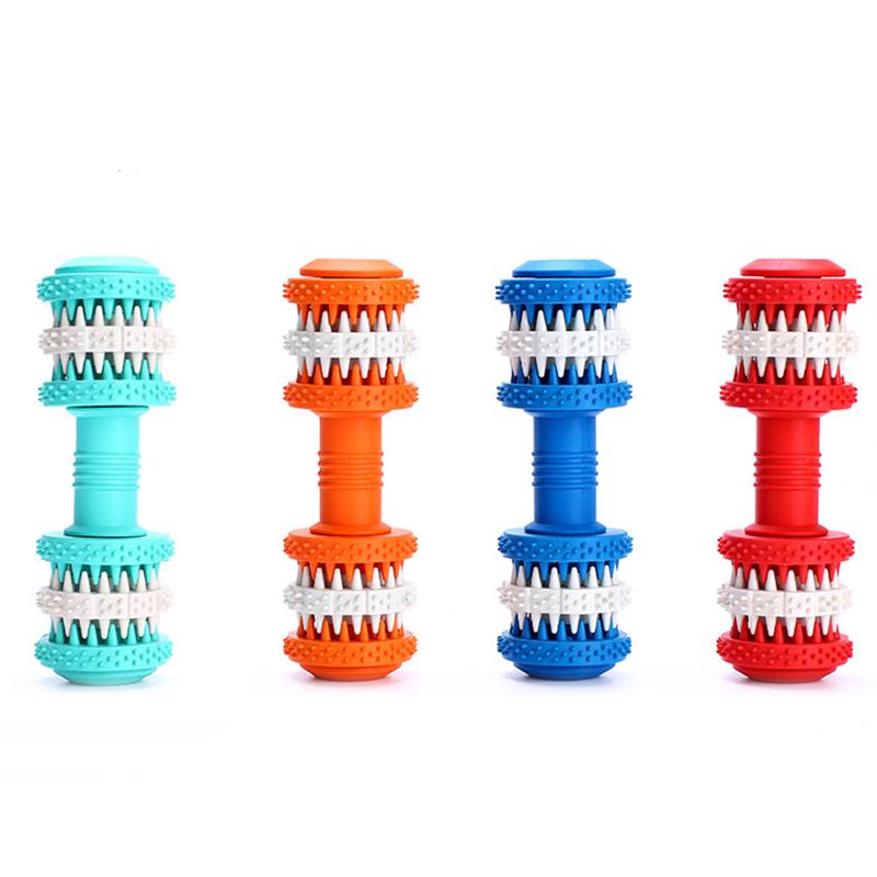 Molar Dumbbell Dog Chew Toy for Teeth Cleaning and Play