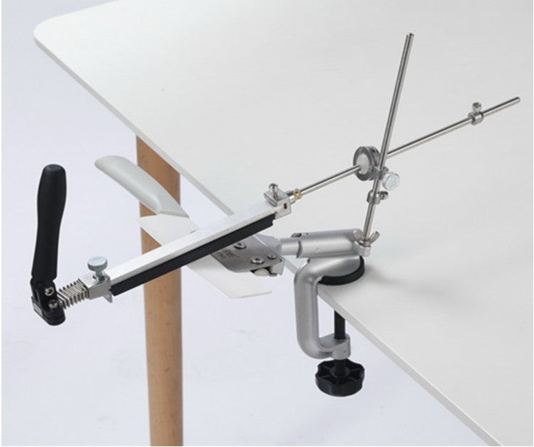 Fixed Angle Knife Sharpener Stand with 4 Grit Stones