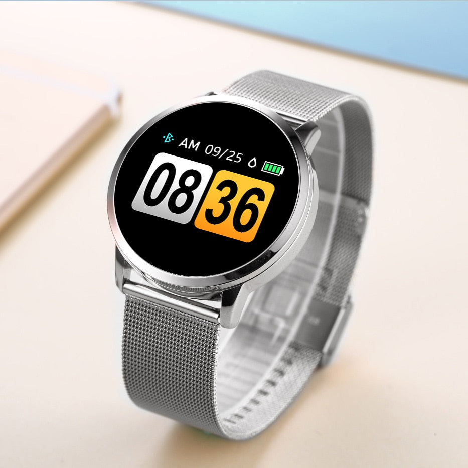Rose Gold Women's Smartwatch with Heart Rate Tracker