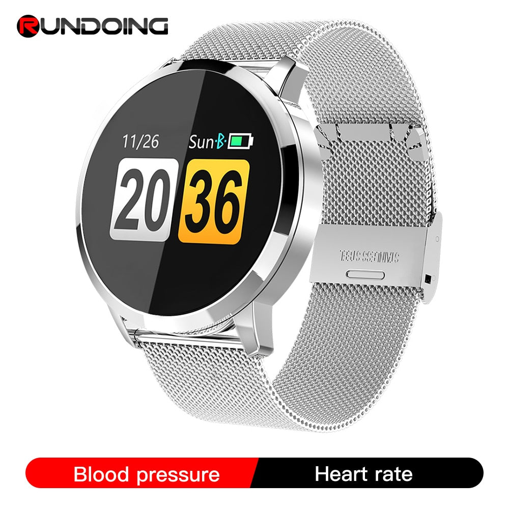 Rose Gold Women's Smartwatch with Heart Rate Tracker