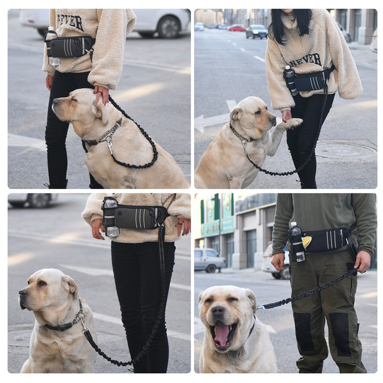 Hands-Free Dog Walking Fanny Pack With Elastic Leash