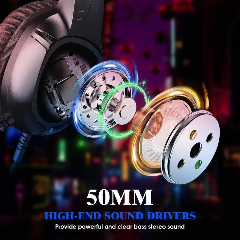 Wired RGB Gaming Headset for PS5, PC, Xbox & Mobile