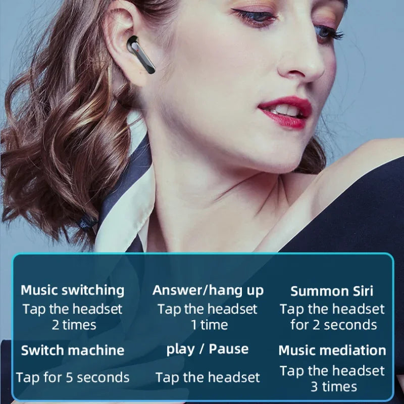 True Wireless Earbuds with LED Battery Display Case