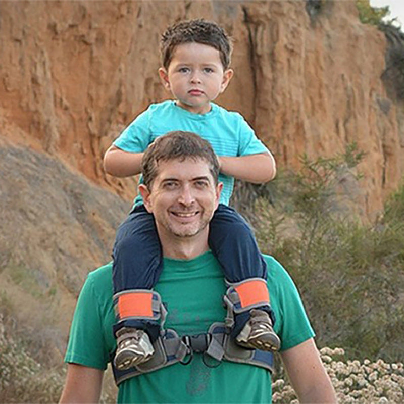 Child Shoulder Carrier Harness With Padded Saddle Seat