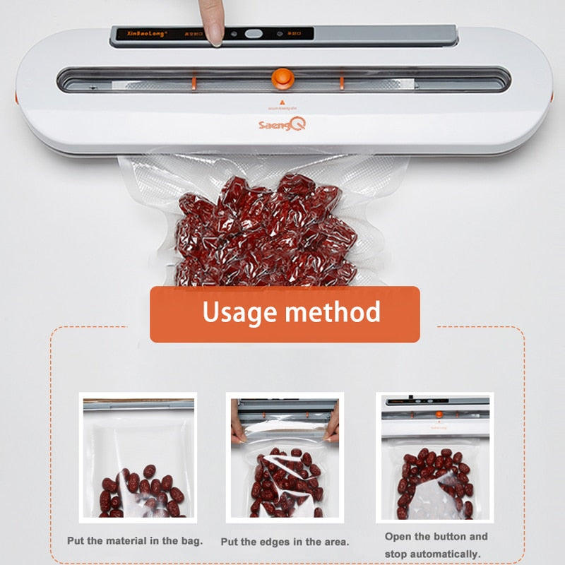 Automatic Vacuum Food Sealer with 5 Bags for Freshness