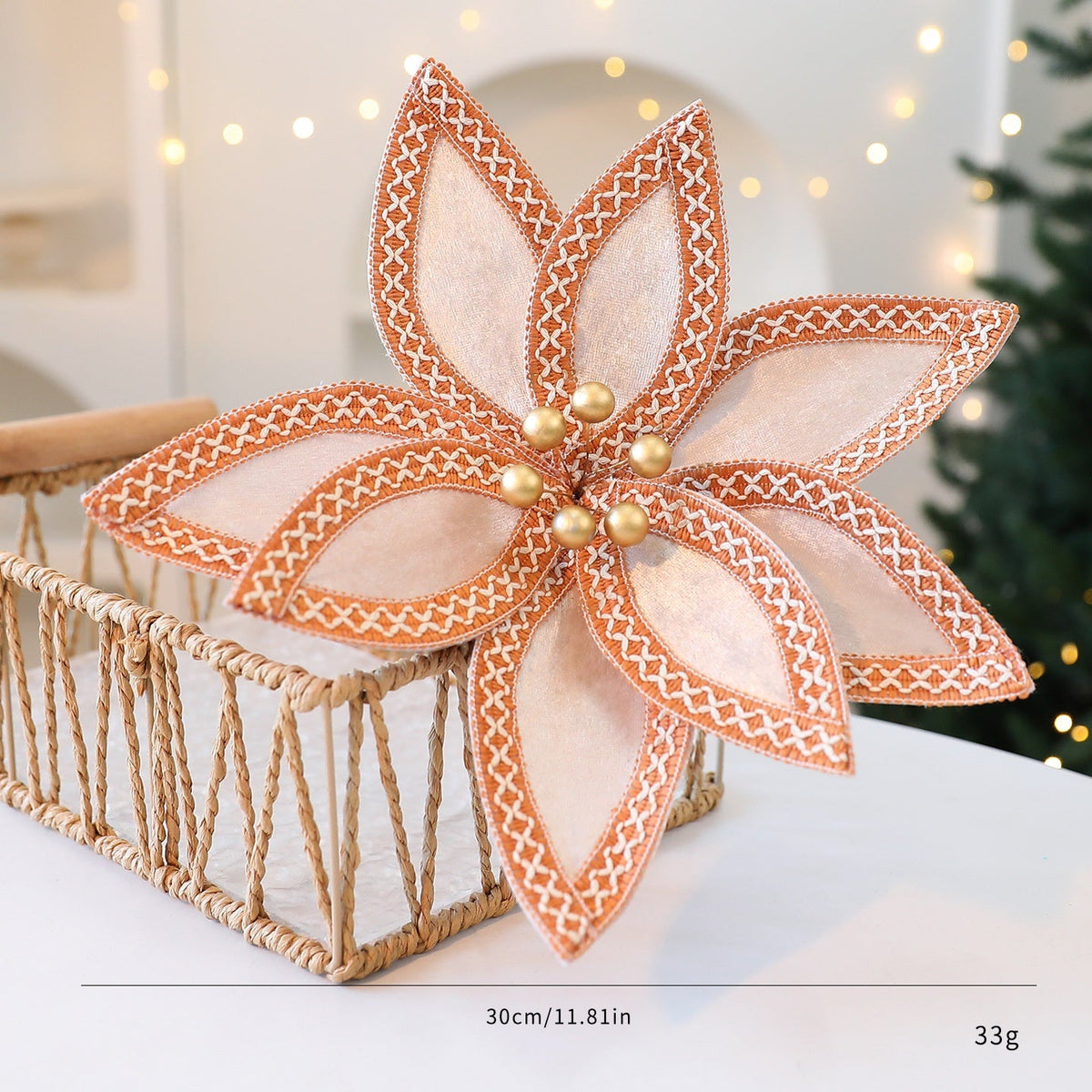 Faux Velvet Poinsettia Branches for Elegant Christmas Decor