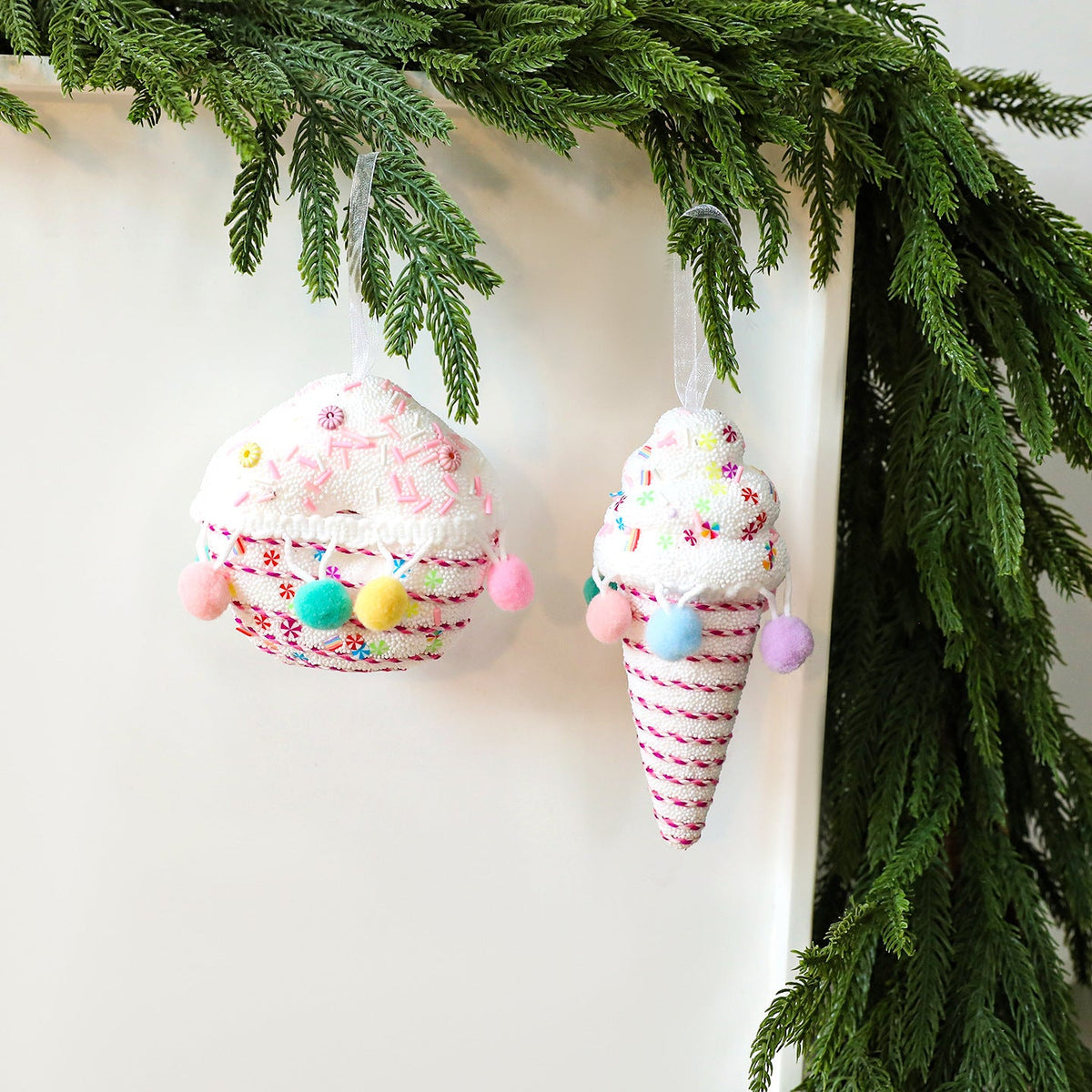 Pastel Christmas Ornaments for a Candy-Themed Holiday Tree