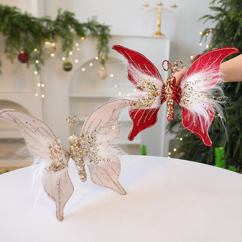 Christmas Fabric Butterflies for Sparkling Displays