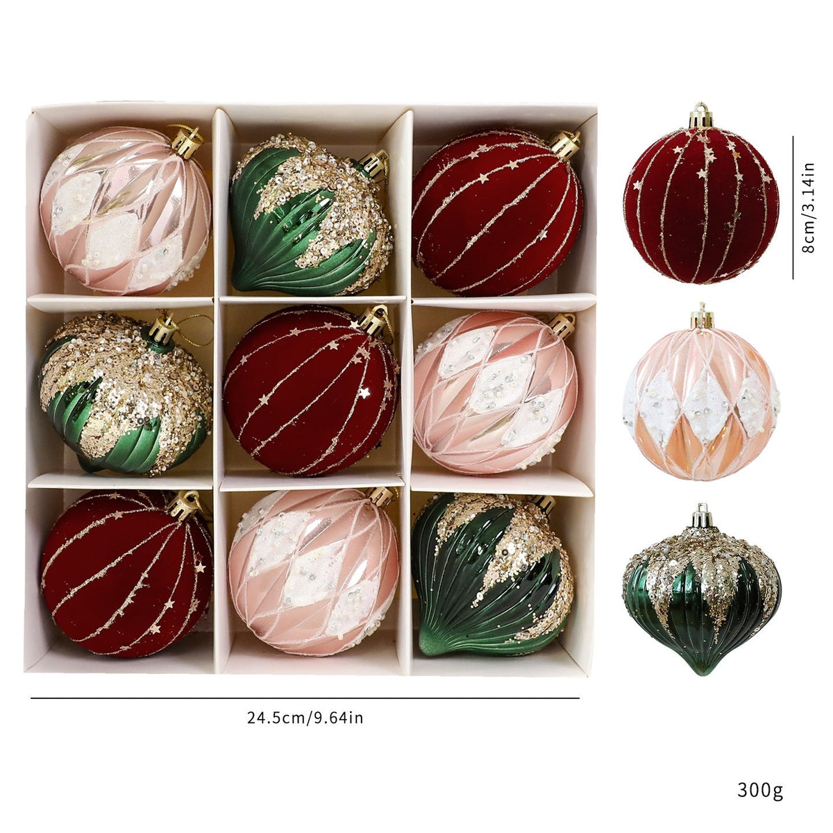 Christmas Ball Ornaments for an Elegant Glitter Tree
