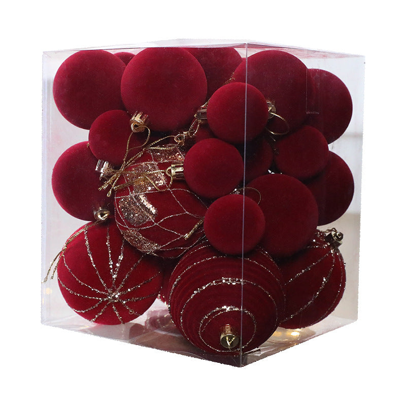 Velvet Christmas Ornaments for Elegant Burgundy Trees