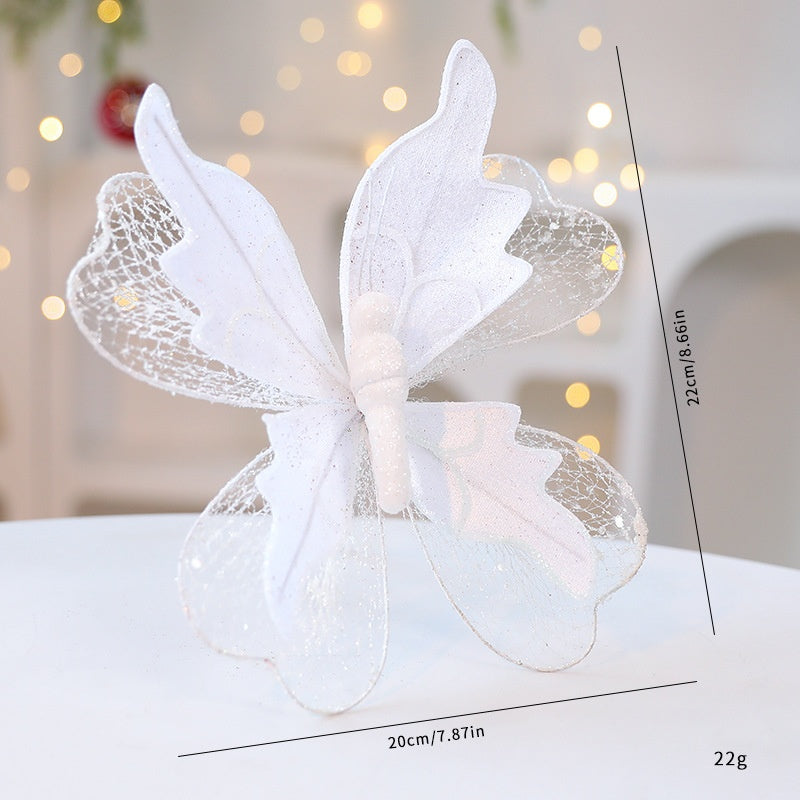 Sequin Butterfly Christmas Tree Ornaments for Sparkle