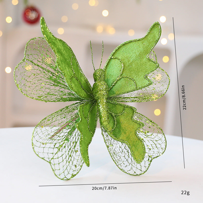 Sequin Butterfly Christmas Tree Ornaments for Sparkle