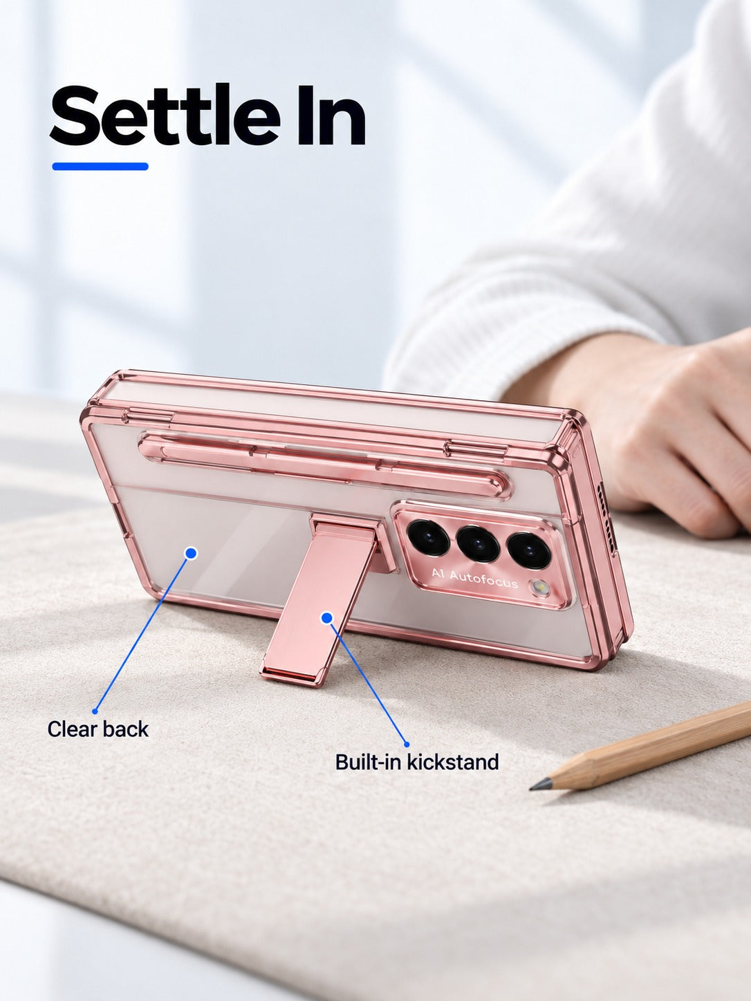 Samsung Galaxy Z Fold 6 Case with Pen Slot, Kickstand