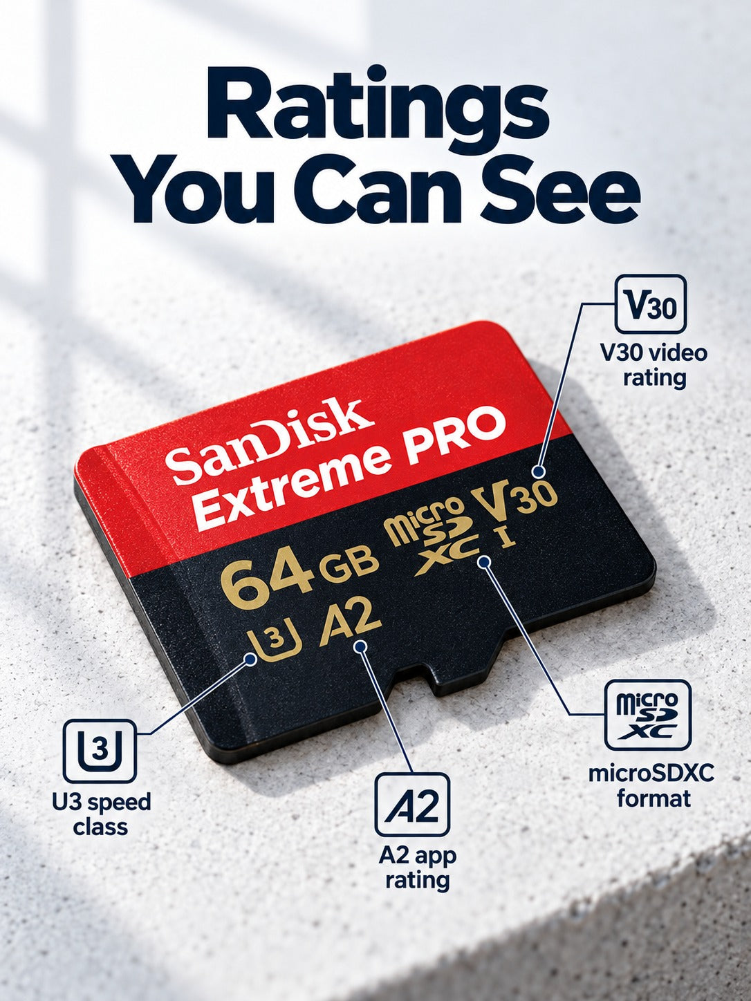 microSD Card 170MB/s for 4K Video and Phone Storage