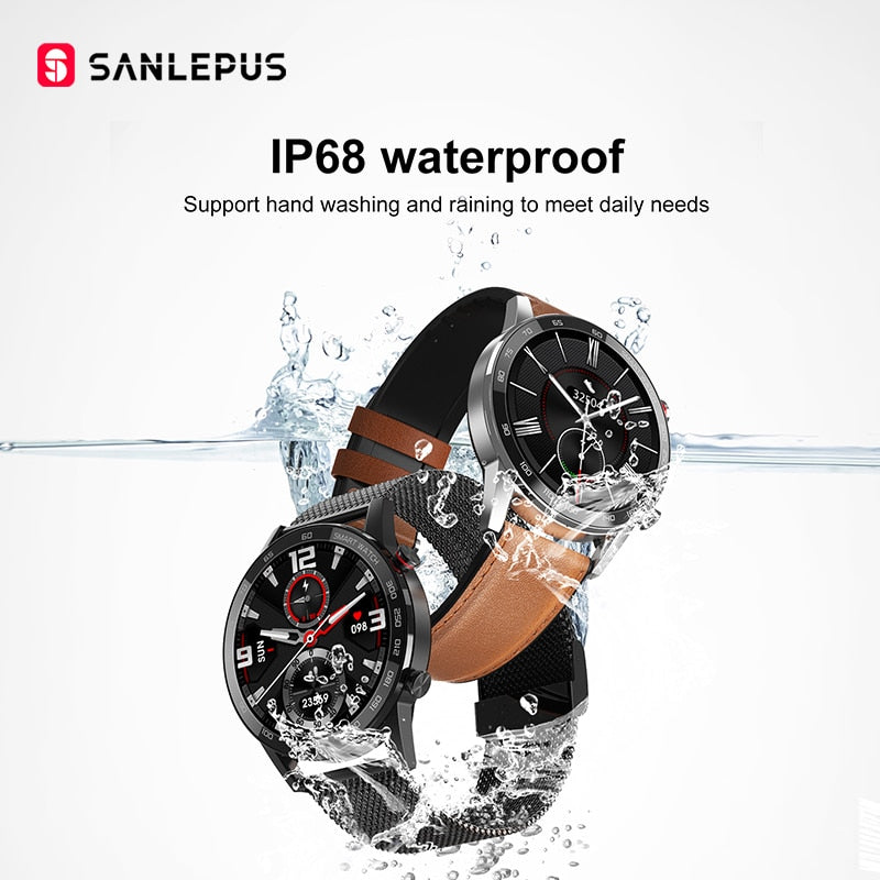 ECG Smartwatch with Heart Check & IP68 Waterproof Design