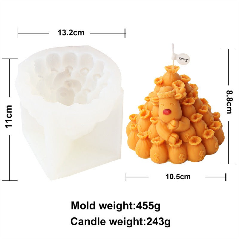 Santa Money Bag Candle Mold for Christmas DIY Candles