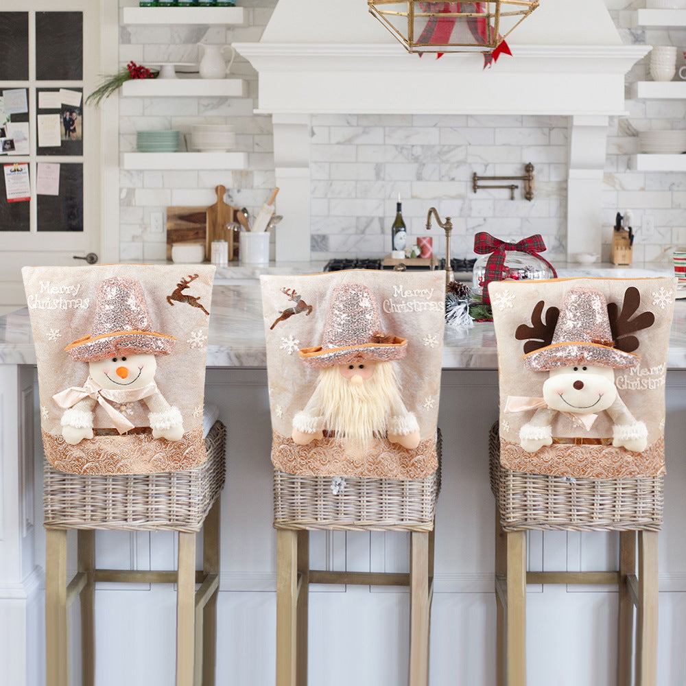 Santa Chair Covers for a Sparkling Christmas Table