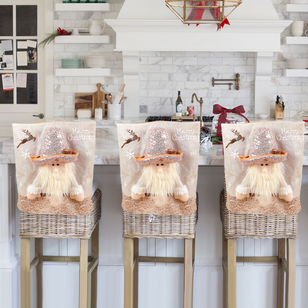 Santa Chair Covers for a Sparkling Christmas Table