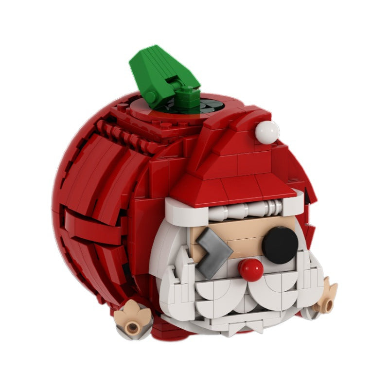 Santa Building-Block Pen Holder Holiday Desk Decor