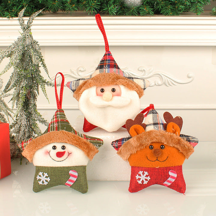 Plush Christmas Tree Ornaments, 3-Piece Holiday Set