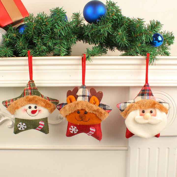 Plush Christmas Tree Ornaments, 3-Piece Holiday Set