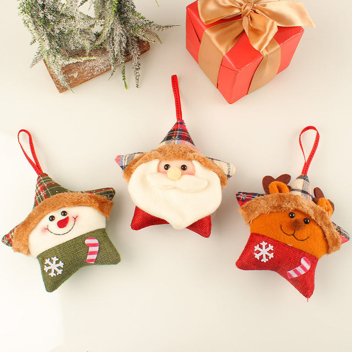 Plush Christmas Tree Ornaments, 3-Piece Holiday Set