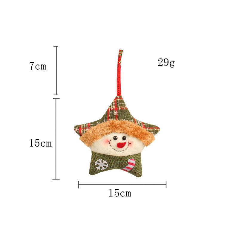 Plush Christmas Tree Ornaments, 3-Piece Holiday Set