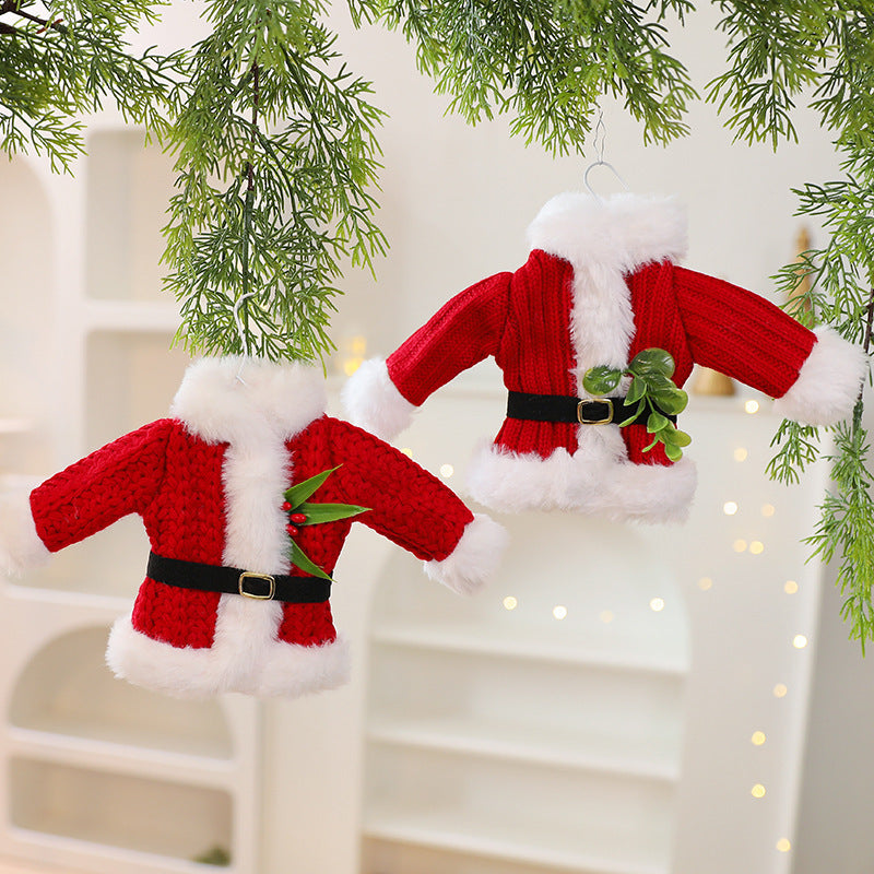Knitted Santa Ornament for Cozy Christmas Tree Decor