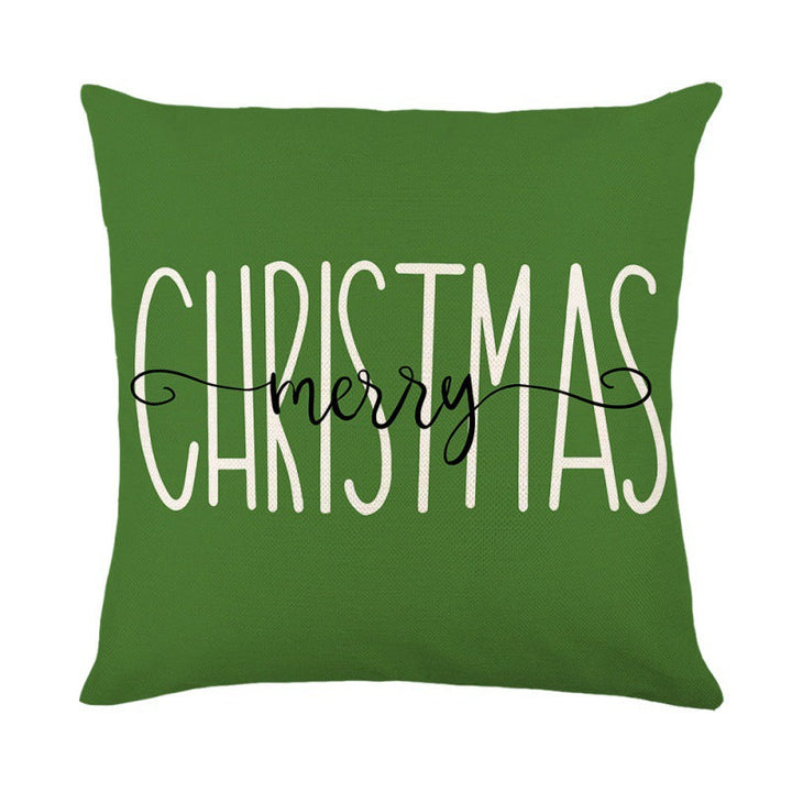 Christmas Linen-Look Pillow Cover for Festive Sofas