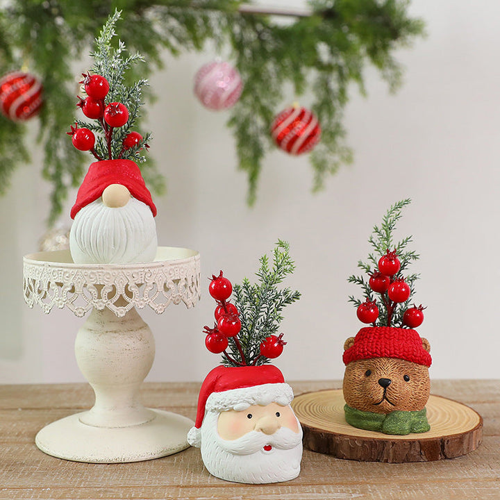 Christmas Figurines Set: Whimsical Tabletop Decor Display