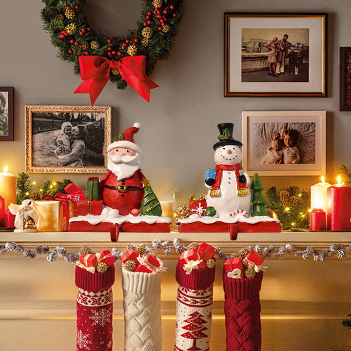 Santa Stocking Holder for Festive Christmas Mantels