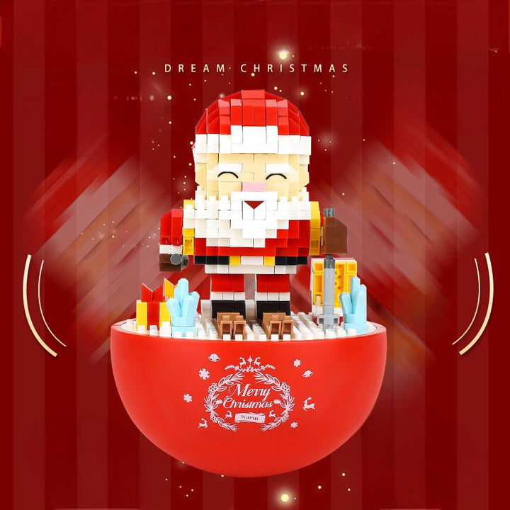 Santa Tumbler Ornament for Playful Christmas Decor