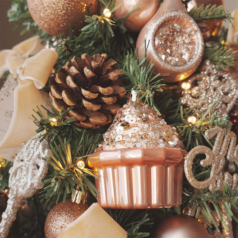Mini Christmas Tree Decoration With Warm LED Lights