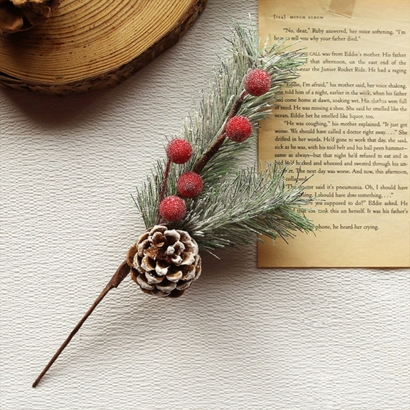 Artificial Christmas Berry Branches for Frosty Decor