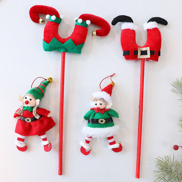 Grinch & Santa Leg Christmas Tree Picks Set of 2