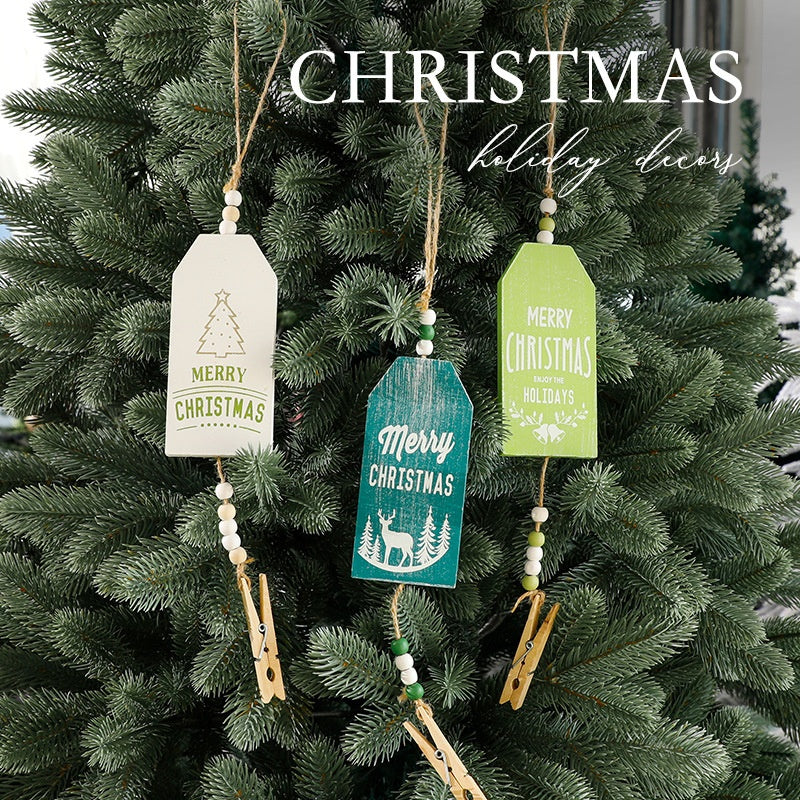 Wooden Christmas Tree Ornament for Rustic Nordic Charm