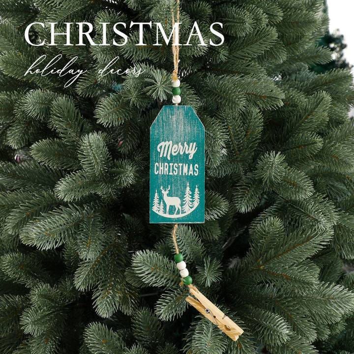 Wooden Christmas Tree Ornament for Rustic Nordic Charm