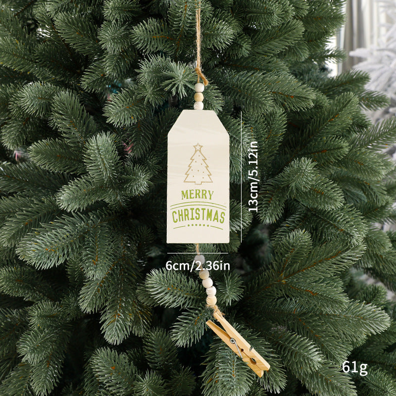 Wooden Christmas Tree Ornament for Rustic Nordic Charm