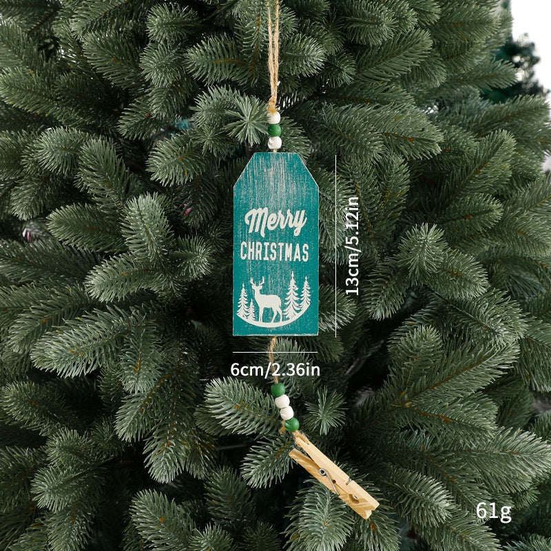 Wooden Christmas Tree Ornament for Rustic Nordic Charm