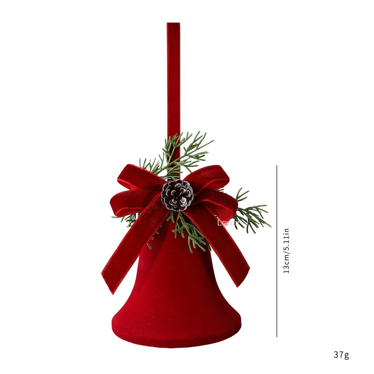 Velvet Christmas Bell Ornaments for Festive Holiday Decor