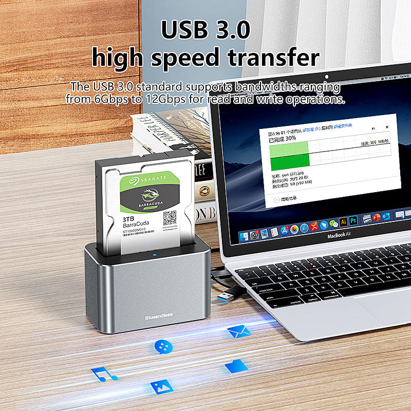 USB 3.0 Hard Drive Dock for 2.5 and 3.5-inch SATA/SAS