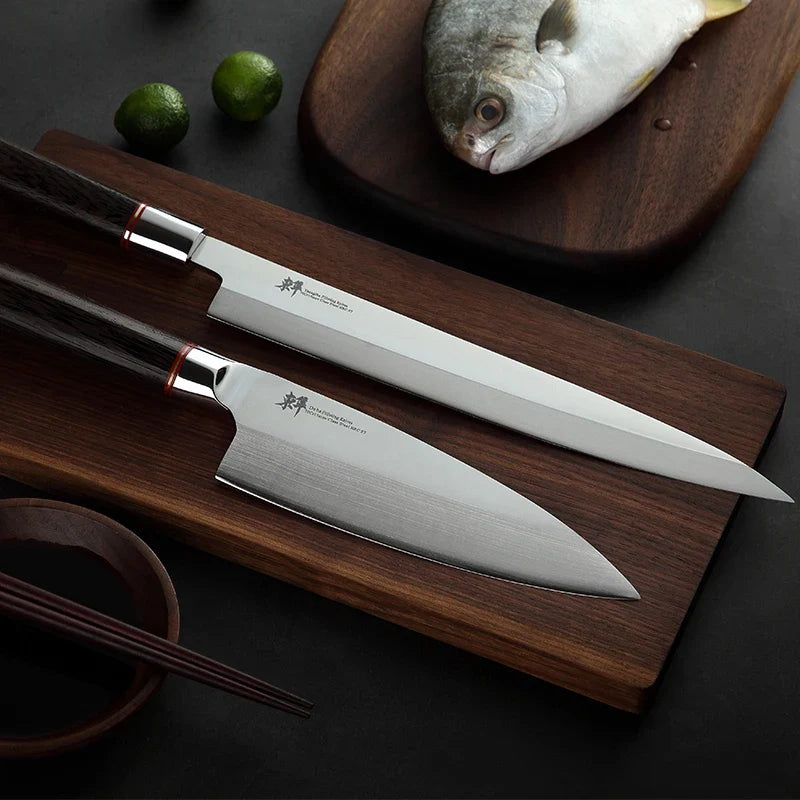 Hand-Sanded Yanagiba Sashimi Knife for Thin Fish Cuts