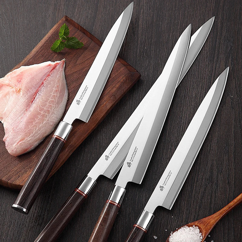 Hand-Sanded Yanagiba Sashimi Knife for Thin Fish Cuts