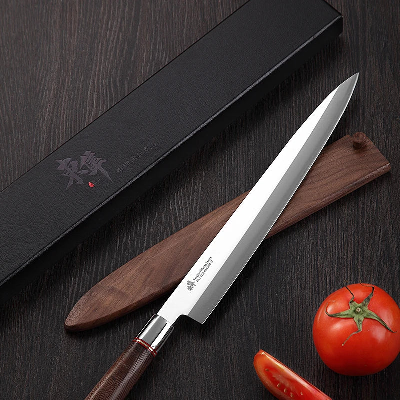 Hand-Sanded Yanagiba Sashimi Knife for Thin Fish Cuts