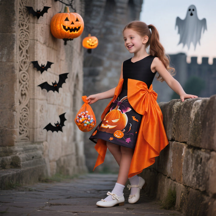 Halloween Butterfly Dress for Girls | Satin Partywear